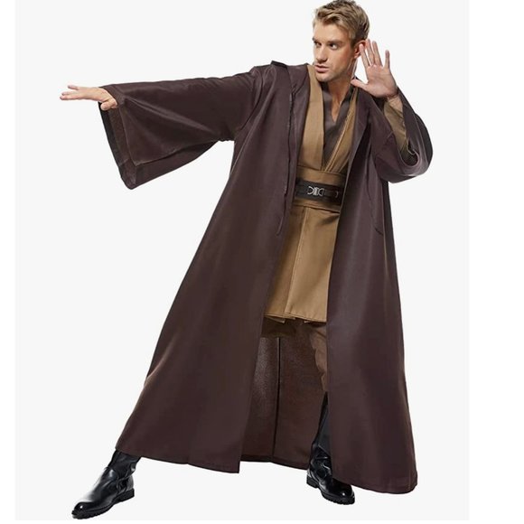 Qui-Gon Jinn Jedi Star Wars Costume, cosplay small, worn once, excellent quality - Picture 2 of 4